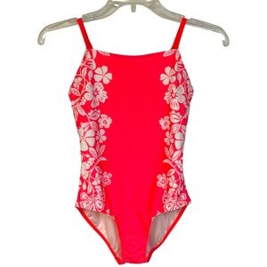 Old Navy Girls Size 10 or Large One Piece Swimsuit with Floral Print